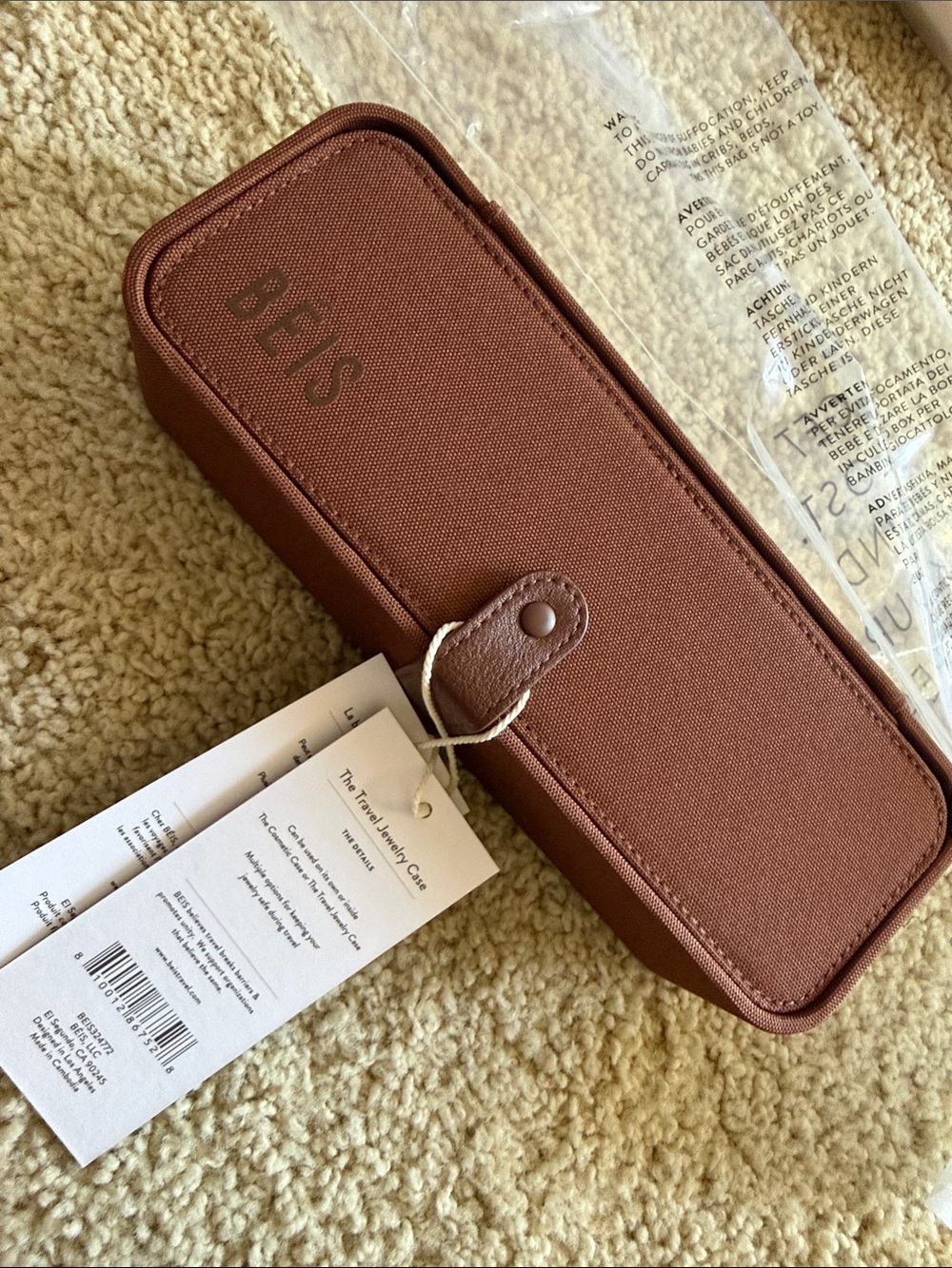 BEIS Travel Jewelry Case in Maple